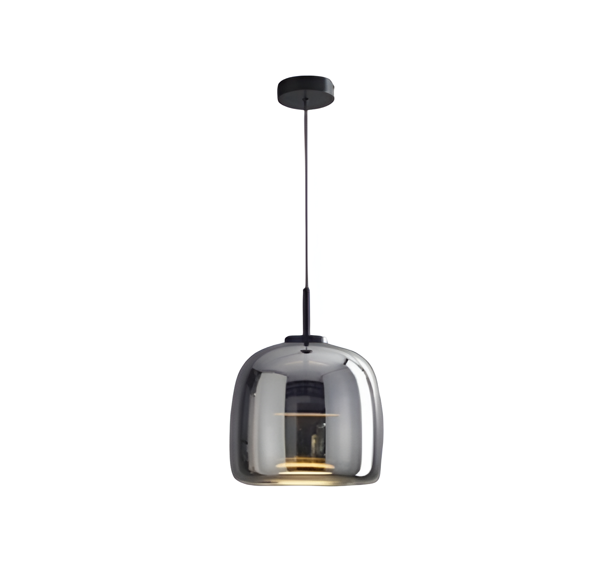 Lampa wisząca w stylu mid-century z trzema kloszami i regulowanymi przewodami