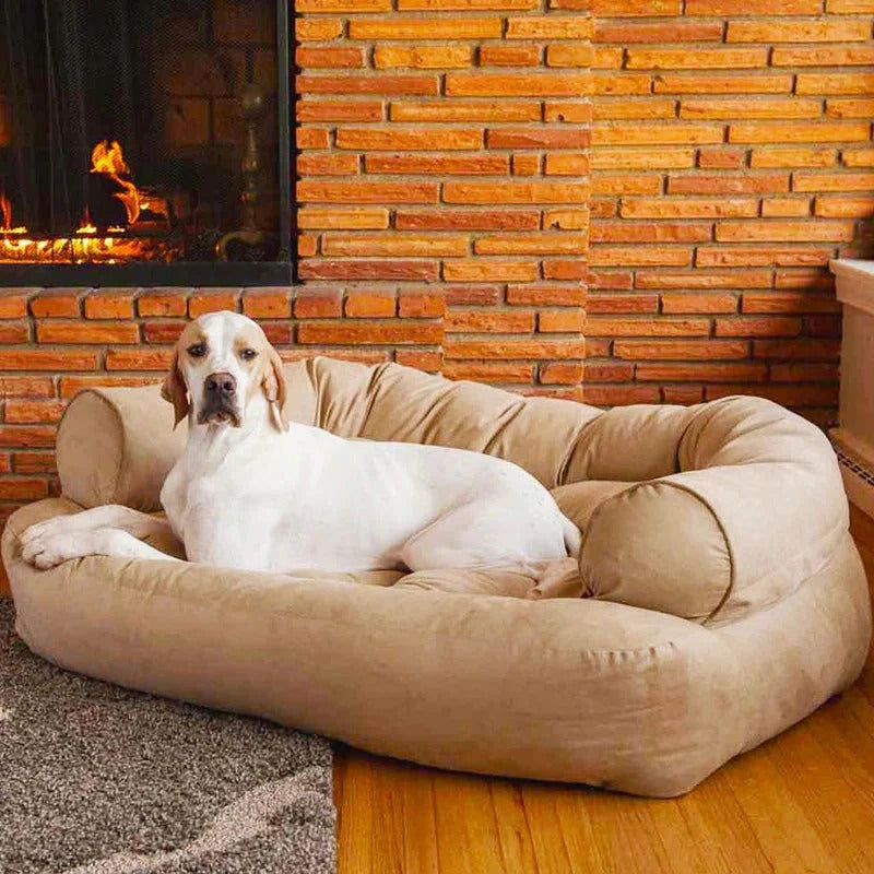 Kojąca sofa dla psa z podwyższonymi bokami