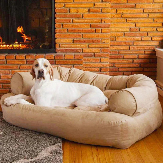 Kojąca sofa dla psa z podwyższonymi bokami