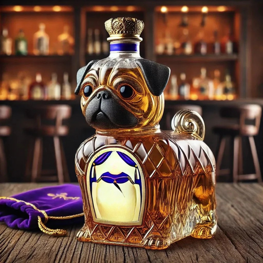Artystyczna karafka do whisky z motywem psa