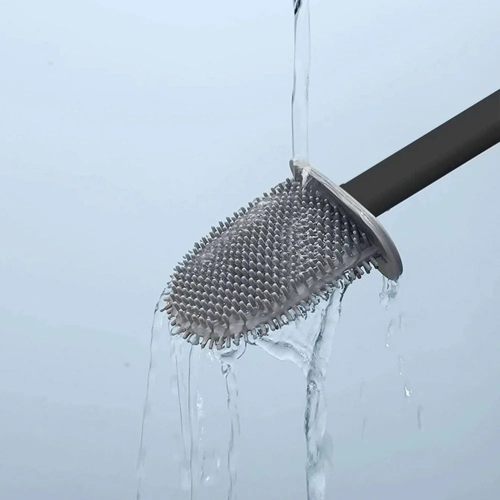 Trwała silikonowa szczotka do toalety z higieniczna pojemnikiem