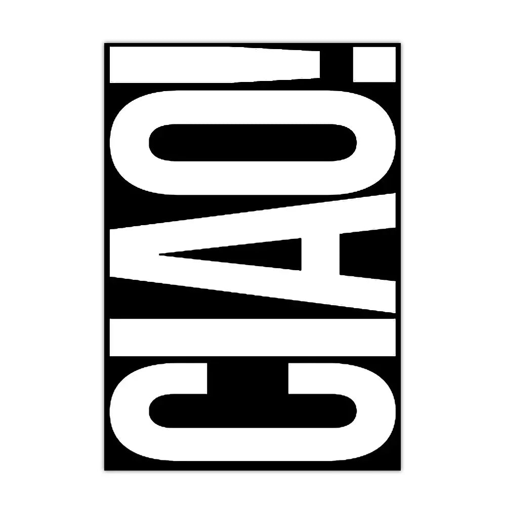 Ciao – cytaty, minimalistyczne dekoracje wnętrz, nowoczesne dekoracje ścienne