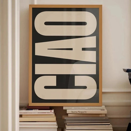 Ciao – cytaty, minimalistyczne dekoracje wnętrz, nowoczesne dekoracje ścienne