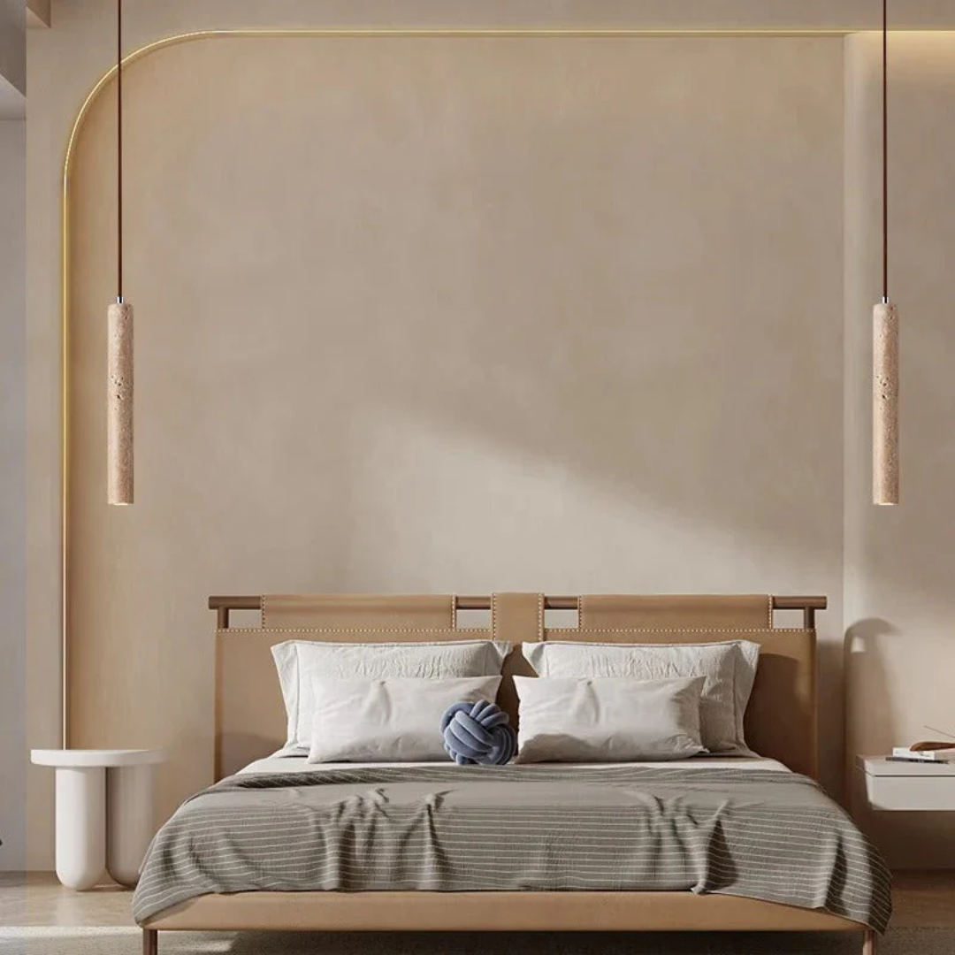 Minimalistyczny żyrandol LED Wabi-Sabi do wnętrz nowoczesnych