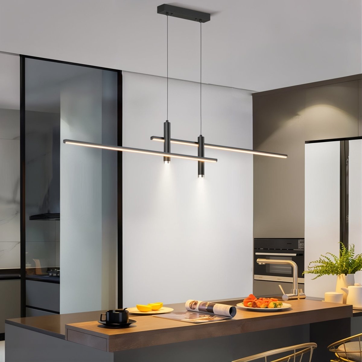 Regulowana wnętrze lampa wisząca LED z trybami ściemniania