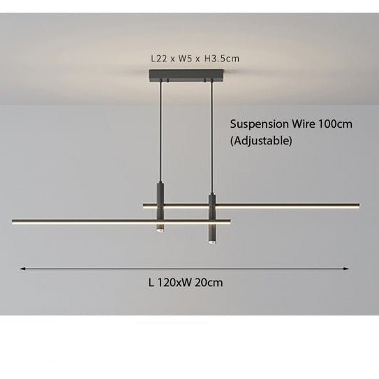 Regulowana wnętrze lampa wisząca LED z trybami ściemniania