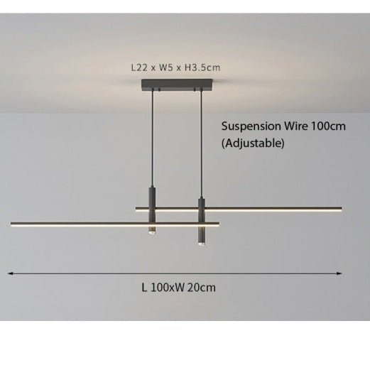 Regulowana wnętrze lampa wisząca LED z trybami ściemniania