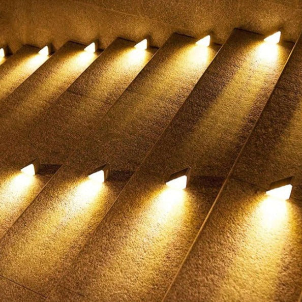 Jasne solarne lampki schodowe LED wodoodporne