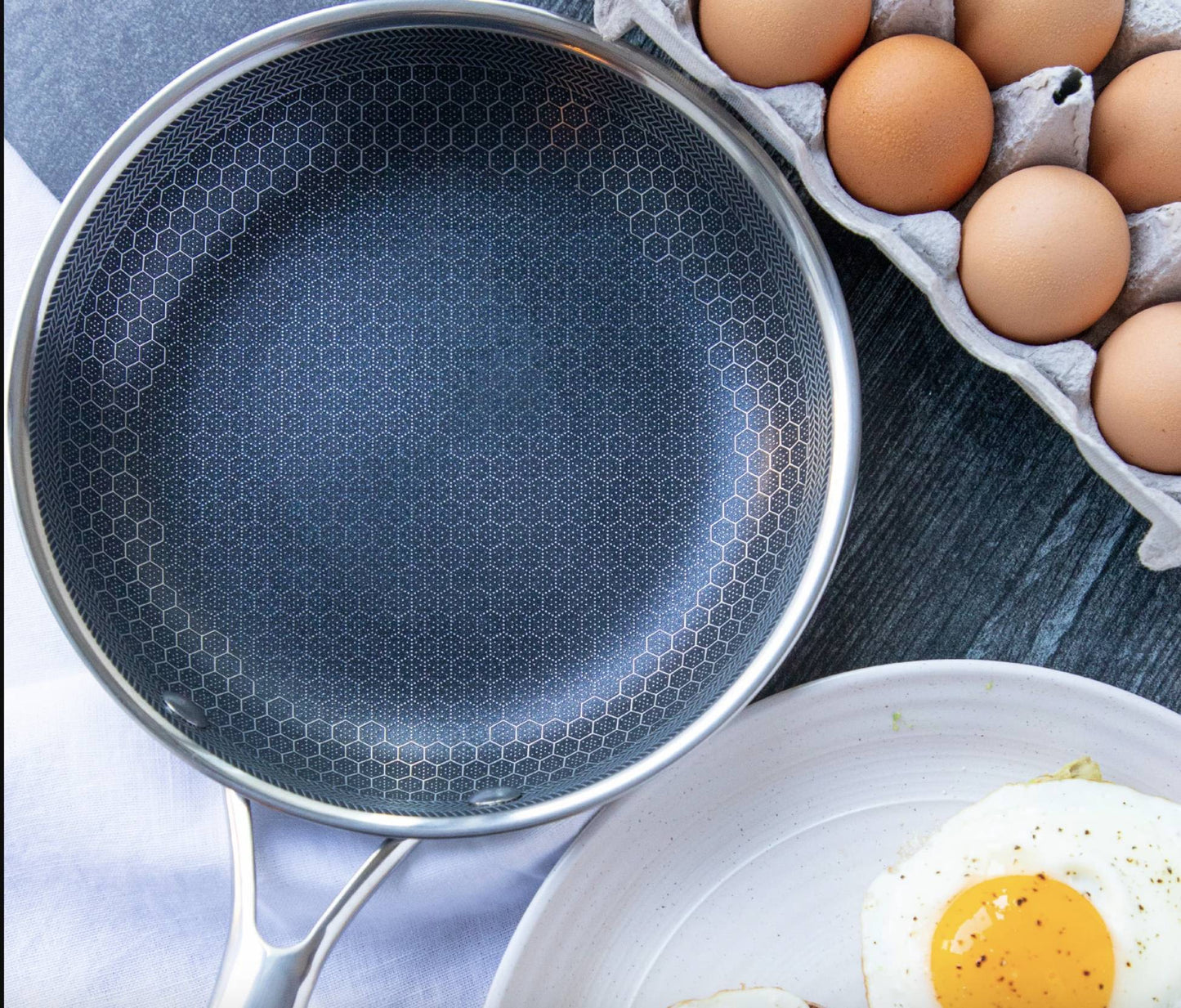 Uniwersalna Wytrzymała Patelnia Non-Stick ze Stali Nierdzewnej