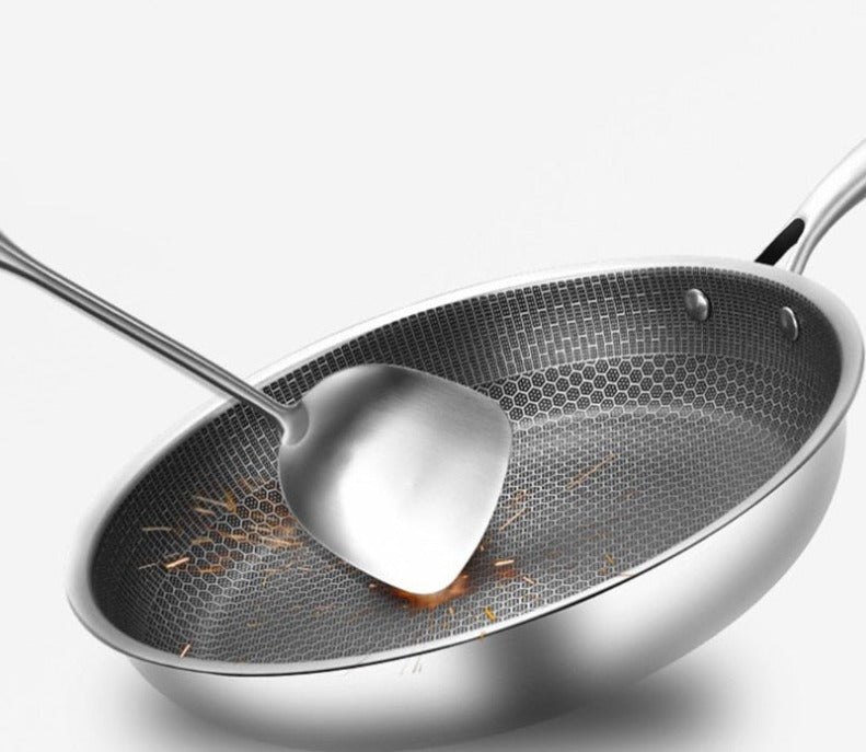 Uniwersalna Wytrzymała Patelnia Non-Stick ze Stali Nierdzewnej