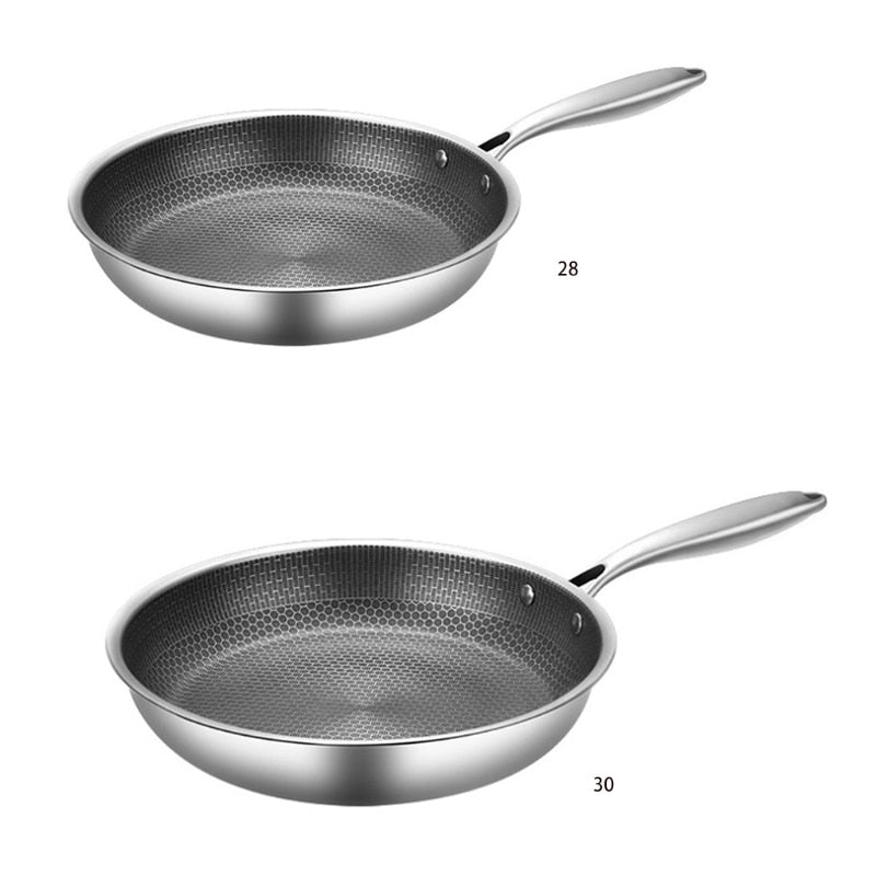 Uniwersalna Wytrzymała Patelnia Non-Stick ze Stali Nierdzewnej