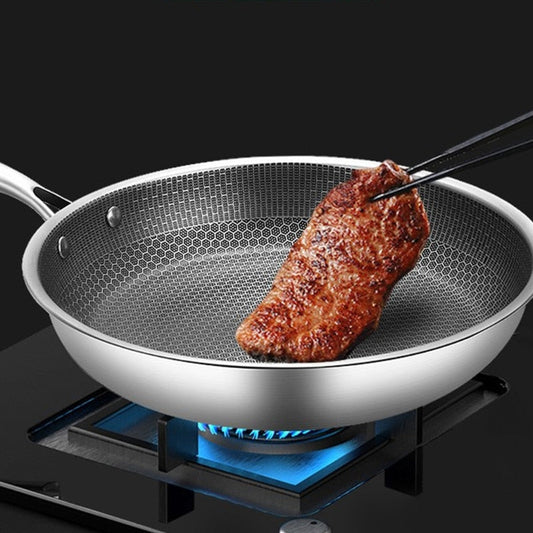 Uniwersalna Wytrzymała Patelnia Non-Stick ze Stali Nierdzewnej