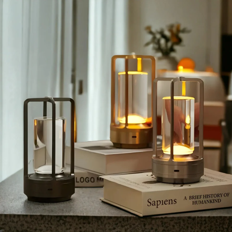 Minimalistyczna bezprzewodowa lampa stołowa LED z dotykiem