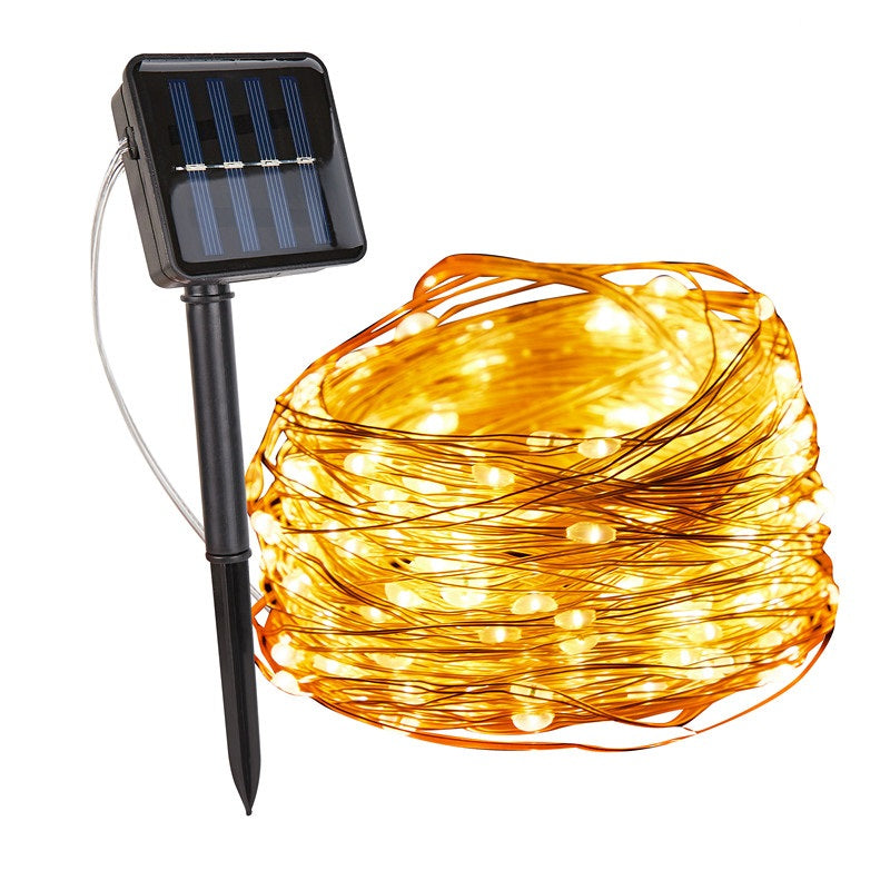 Jasne trwałe solarne lampki choinkowe do ogrodu, patio i balkonu