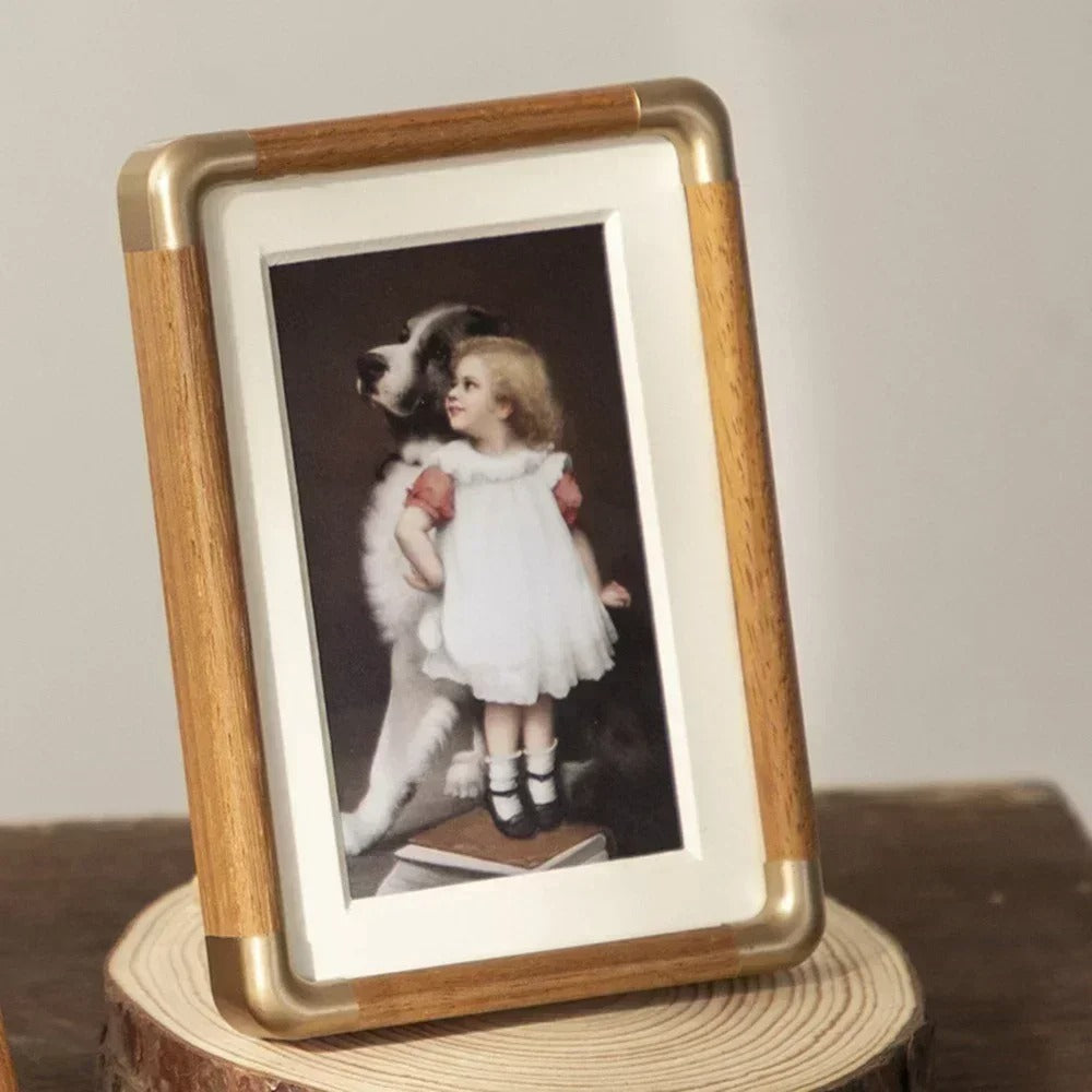 Inspirowana stylem vintage ramka stołowa w stylu retro do rodzinnych zdjęć dekoracji