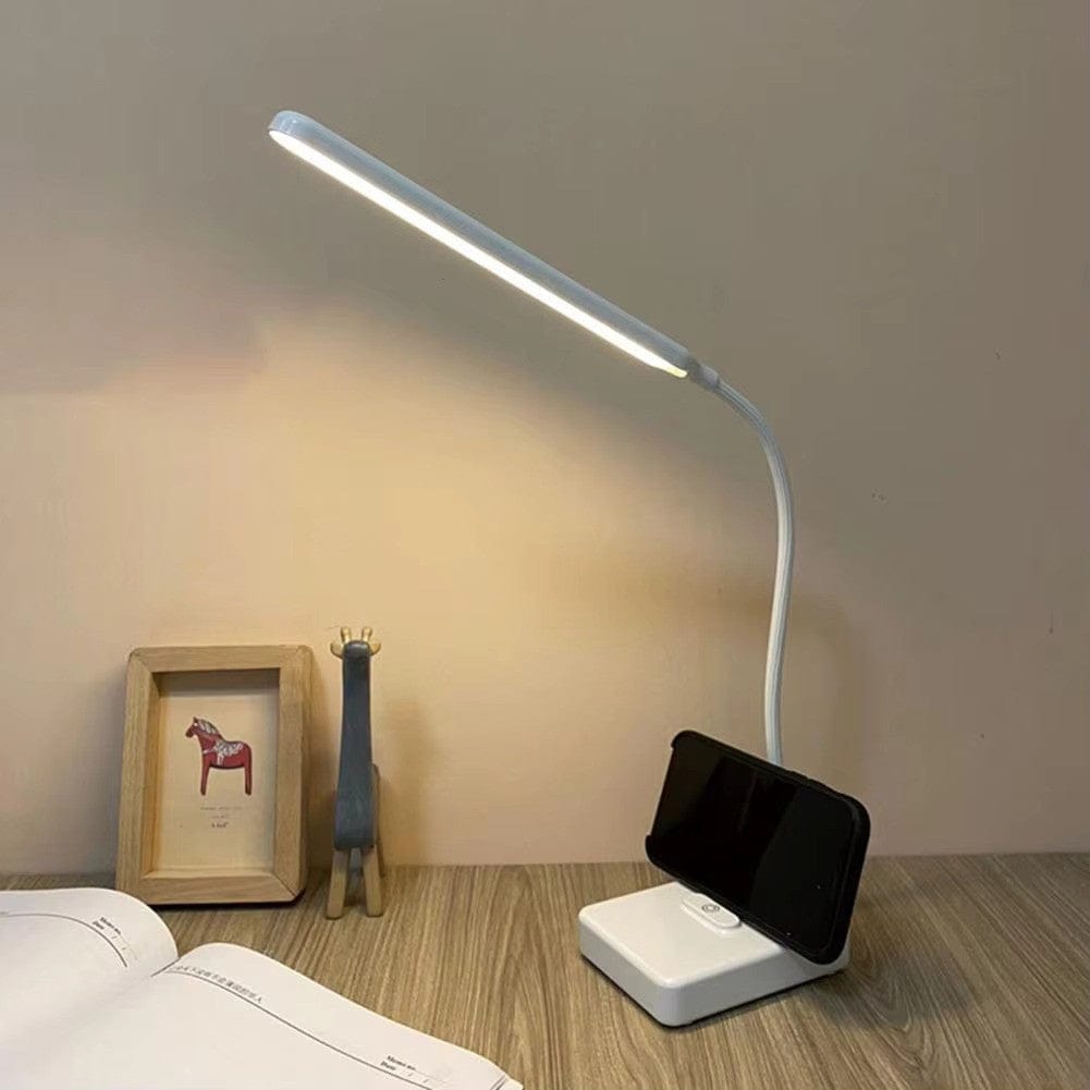 Kompaktowa lampka biurkowa ładowana USB z elastycznym ramieniem LED