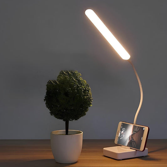 Kompaktowa lampka biurkowa ładowana USB z elastycznym ramieniem LED