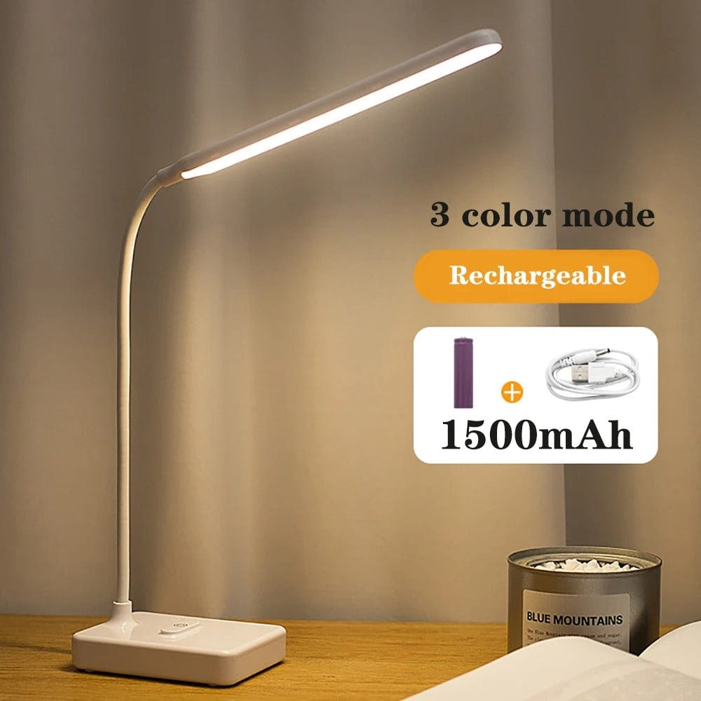 Kompaktowa lampka biurkowa ładowana USB z elastycznym ramieniem LED