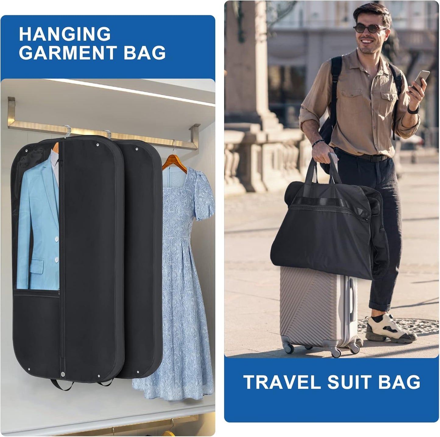 Spacious elegant waterproof travel bag with multiple pockets